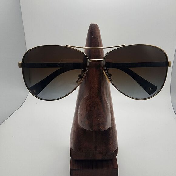 Coach Stefanie Gold & Brown Aviator Polarized Sunglasses main image 14
